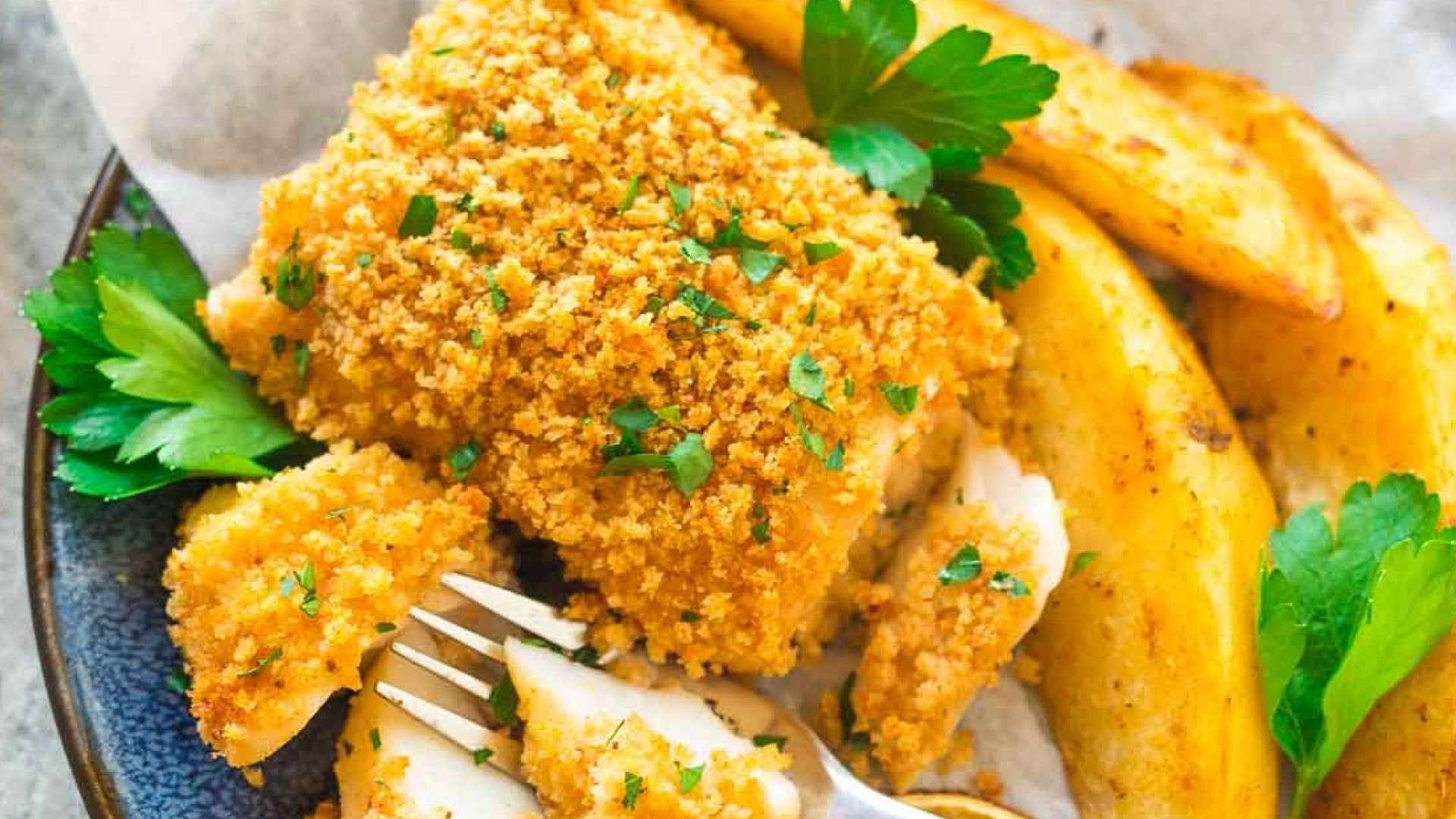 Oven-baked Fish & Chips